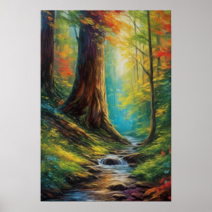 Poster Beauté luxuriante de la forêt d'automne