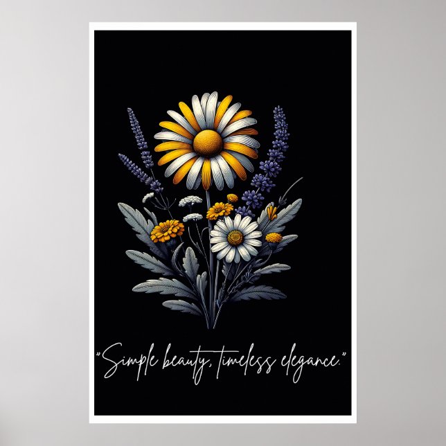 Poster Beauté simple, élégance intemporelle (Devant)