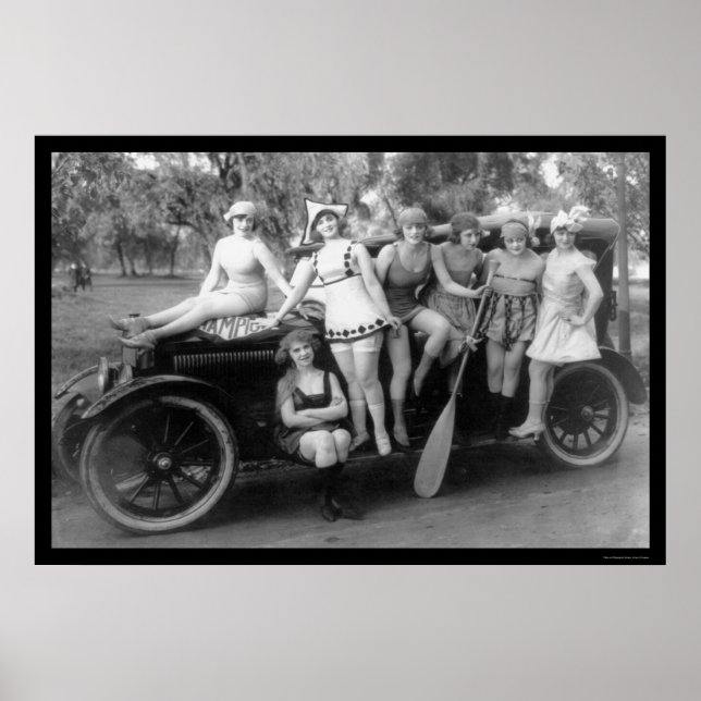 Poster Beautés de bain sur une voiture 1919 (Devant)