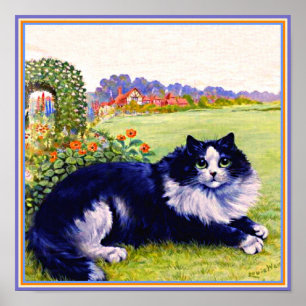Poster Beautiful Cat, named Peter, Louis Wain famous Pet,