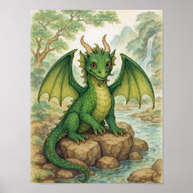 Beautiful green dragon