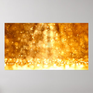 Poster Beautiful luxury golden red glitter background.