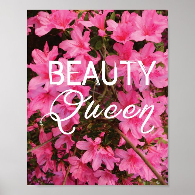 Poster Beauty Queen Typographie Imprimer (Devant)
