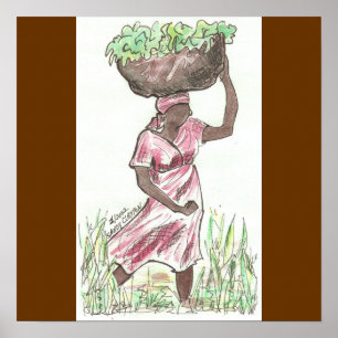 Poster Beaux-Arts Imprimer sur toile/Femme haïtienne