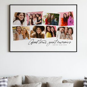 Poster Beaux moments, souvenirs géniaux, collage de photo