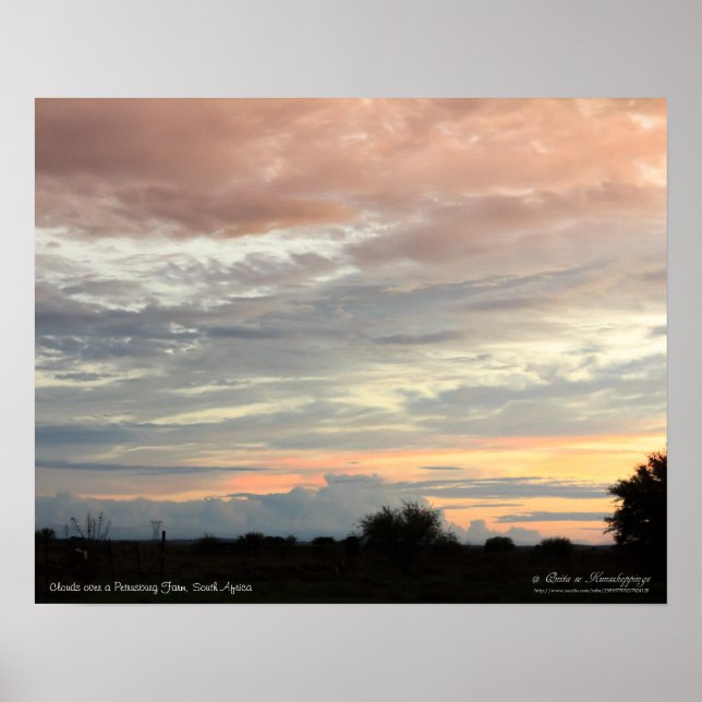 Poster Beaux nuages pastel doux (Devant)