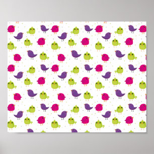 Poster Beaux oiseaux colorés