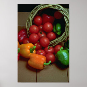 Poster Beaux poivrons et tomates