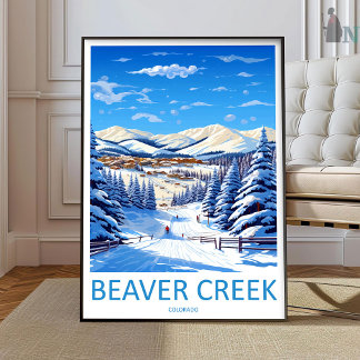 Poster Beaver Creek Travel Print Wall Art Beaver Creek Wa