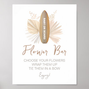 Poster Bébé à barre de fleurs à bord Panneau de Baby show