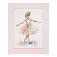 Bébé ballerine à l'aquarelle