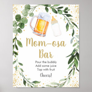 Poster Bébé brasse verdure Mimosa Bar Signal
