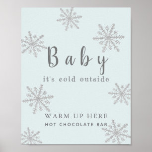 Poster Bébé C'est Bleu Froid Chocolat Barre Signal