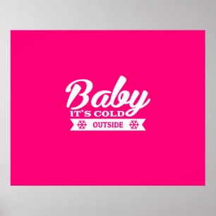 Poster Bébé c'est extérieur froid confortable après ski