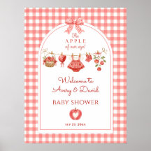 Bébé Chéri Fête de Naissance Rouge Gingham