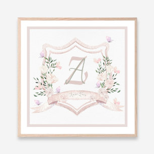 Poster Bébé Crest Monogramme Mur Imprimer