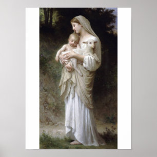 Poster Bébé d'agneau d'Innocense Bouguereau