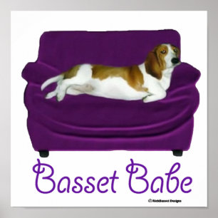 Poster Bébé de basset
