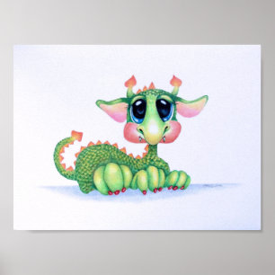 Poster Bébé doux Dragon