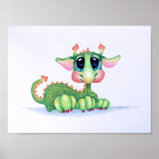 Poster Bébé doux Dragon