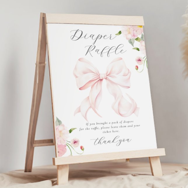 Poster Bébé en fleur rose chou Raffle (Créateur téléchargé)