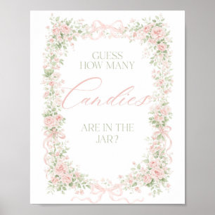 Poster Bébé Fleur Bows en Fleur Fille Guess Candies Jeu