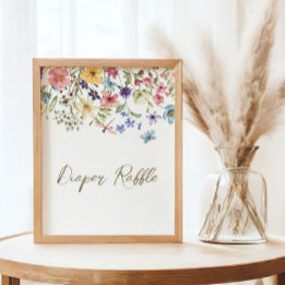 Poster Bébé Fleur Sauvage en Fleur Cadeau Baby Shower Dia