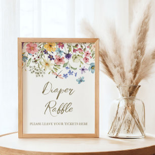 Poster Bébé Fleur Sauvage en Fleur Cadeau Baby Shower Dia