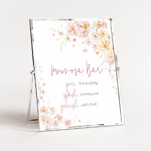 Poster Bébé Fleur Sauvage en Fleur Fête de Naissance Mama