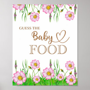 Poster Bébé fleur sauvage en fleur "Guess the Baby Food"