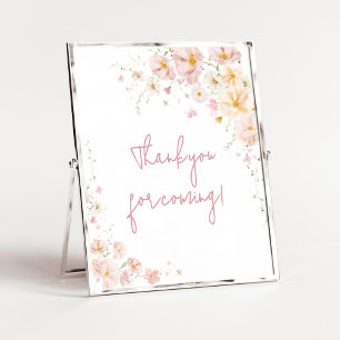 Poster Bébé fleur sauvage en Merci en fleurs pour venir