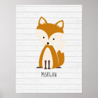 Bébé Fox bois Infirmière personnalisée Artwork
