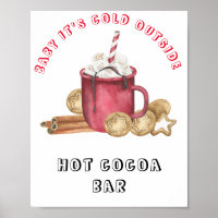 Bébé il fait froid dehors Bar à cacao chaud