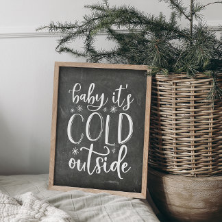 Poster Bébé Il fait froid dehors vacances