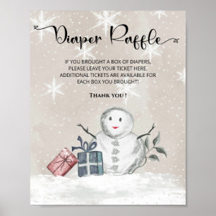 Poster Bébé il fait froid en dehors de la tombola de couc