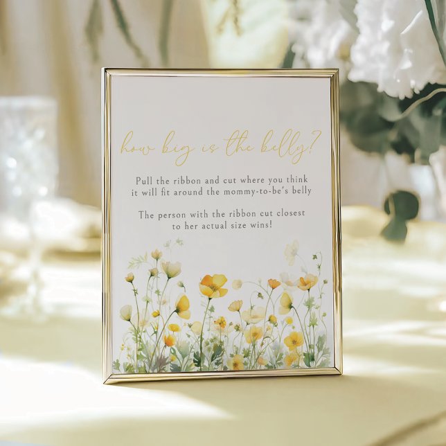 Poster Bébé Jaune En Fleur Fleur sauvage Taille du ventre (Créateur téléchargé)