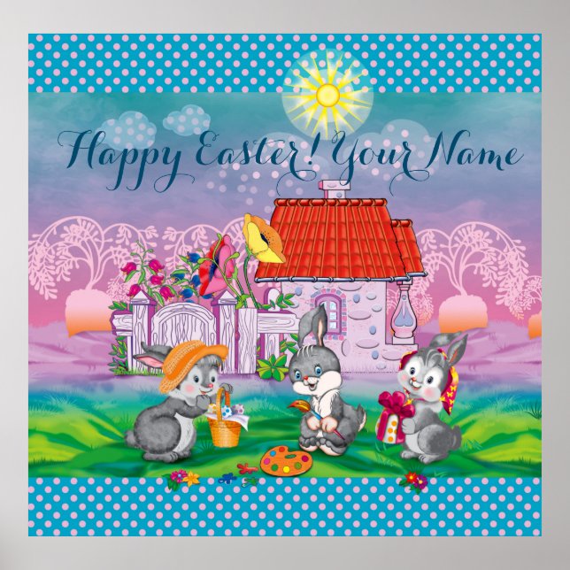 Poster Bébé lapin petit (Devant)