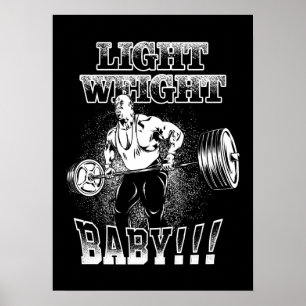 Poster Bébé léger - Gym entraînement Bodybuilding