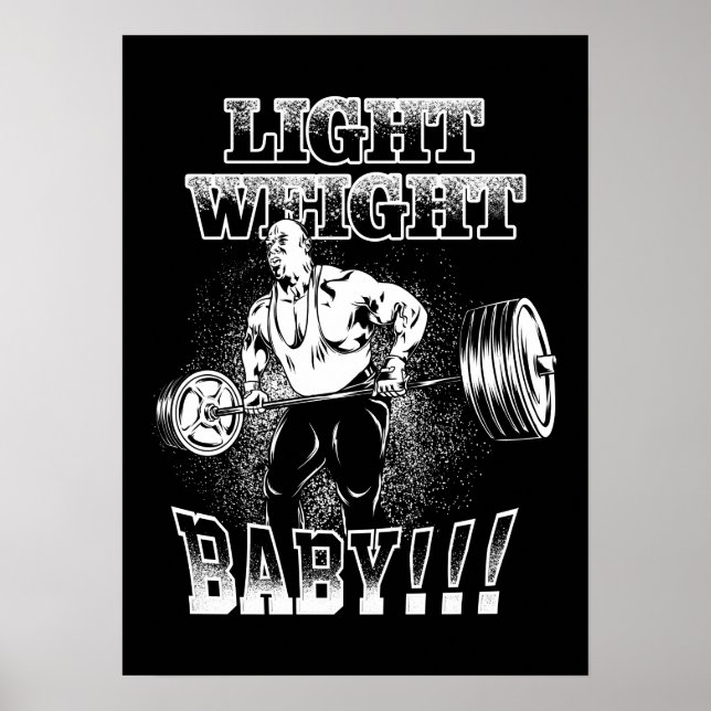 Poster Bébé léger - Gym entraînement Bodybuilding (Devant)