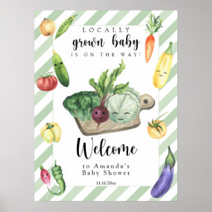 Poster Bébé local - baby shower de bienvenue