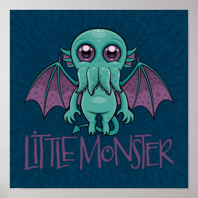 Poster Bébé mignon Cthulhu Petit Monstre (Devant)