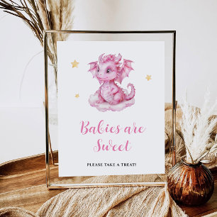 Poster Bébé mignon Dragon Les bébés sont doux