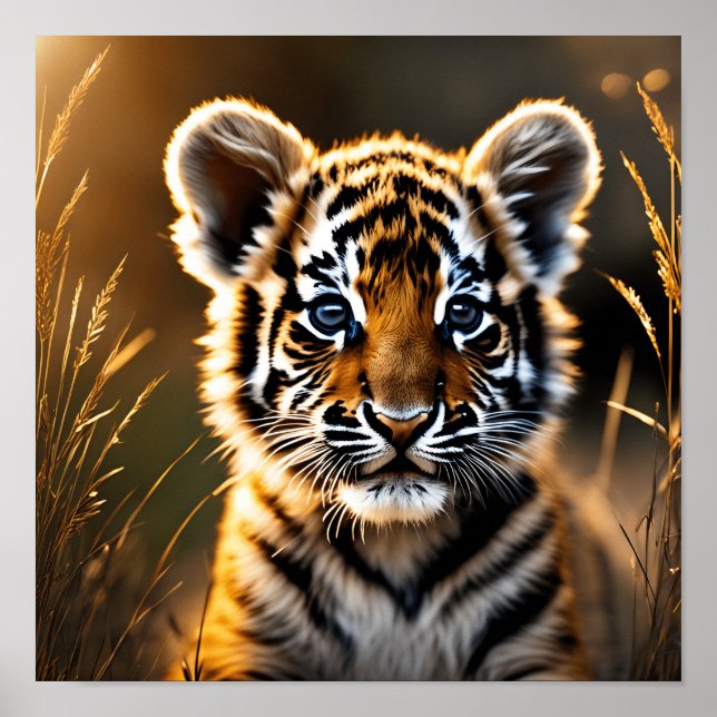 Poster Bébé mignon Tiger Cub (Devant)