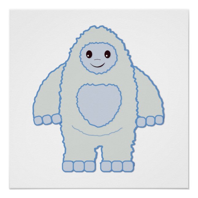 Poster Bébé mignon Yeti (Devant)