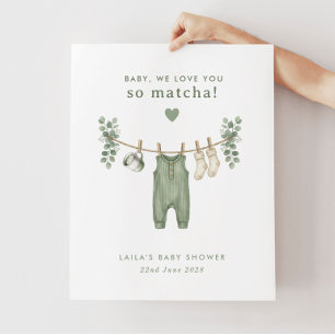 Poster Bébé, on t'aime tellement Matcha ! Bienvenue à la