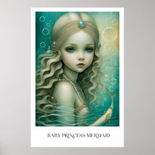 Poster Bébé princesse Sirène