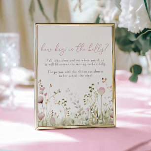 Poster Bébé rose En Fleur Fleur sauvage Belly Devinant Je