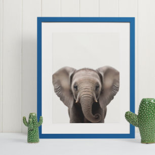 Poster Bébé Safari Animaux de la Jungle Africaine Éléphan