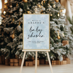 Poster Bébé simple Il fait froid Baby shower extérieur Ac