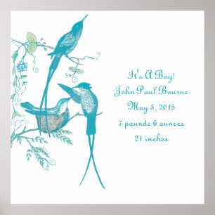 Poster Bébé Statistiques C'est un garçon ! Nouveau Faire-